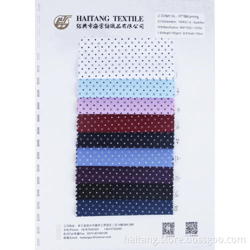 Fine Denier Polyester Printing Microfiber fabric Plain Shirt